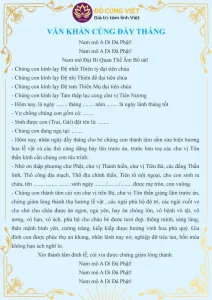 bài cúng đầy tháng