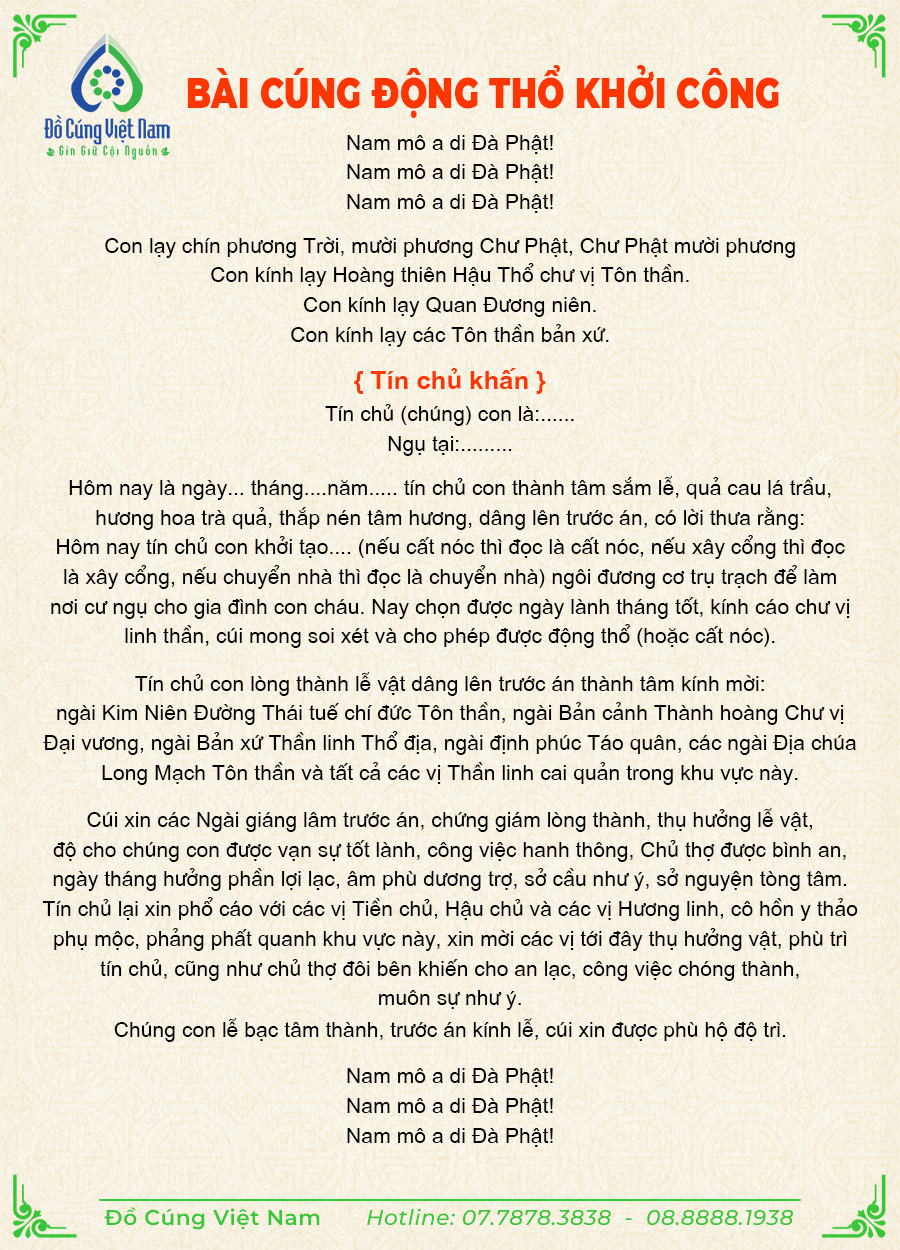 bài cúng động thổ xây nhà - Hình 2