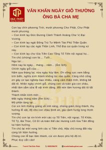 bài cúng giỗ mẹ