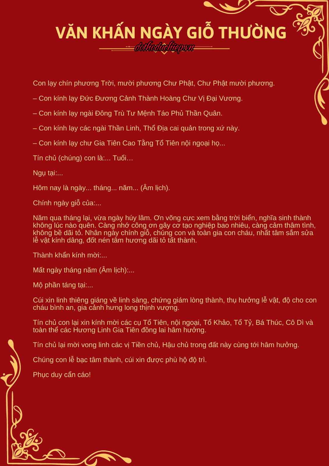 bài cúng giỗ mẹ - Hình 4