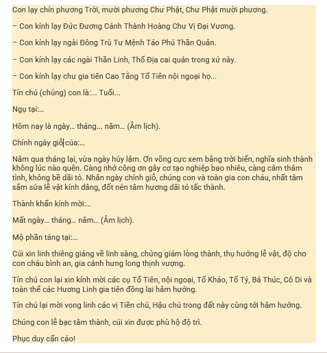 bài cúng hoá vàng - Hình 4