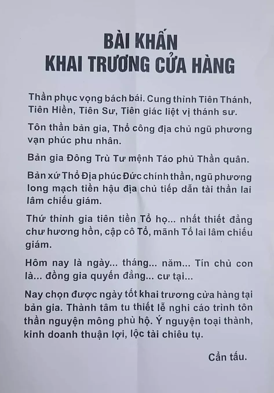 bài cúng khai trương - Hình 4
