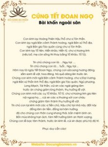 bai cúng mùng 5 tháng 5