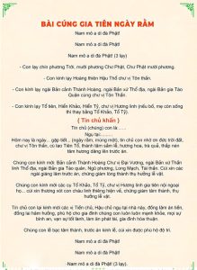 bài cúng ngày rằm