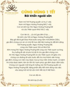 bài cúng ngoài sân