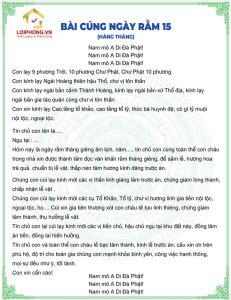 bài cúng rằm