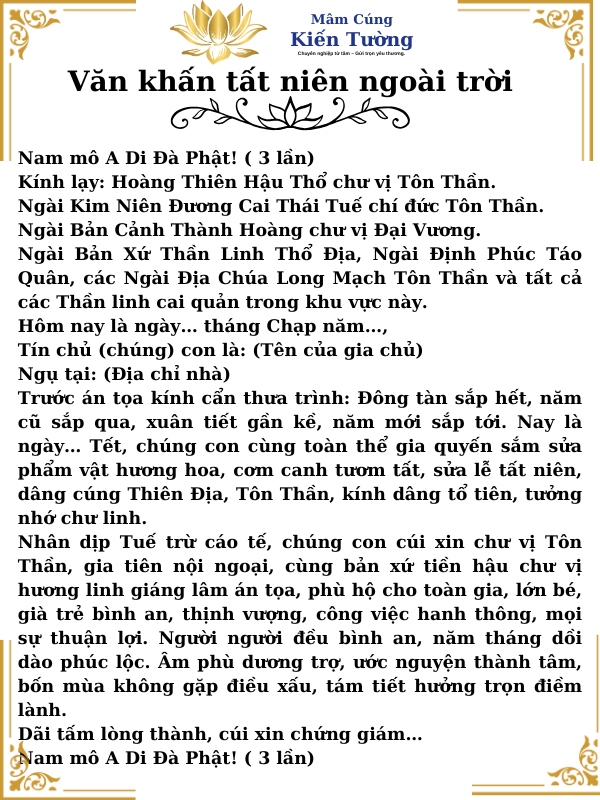 bài cúng tất niên ngoài trời - Hình 2