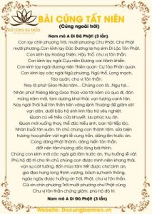 bài cúng tất niên ngoài trời
