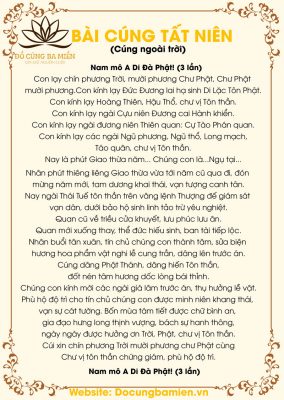 bài cúng tất niên ngoài trời - Hình 1