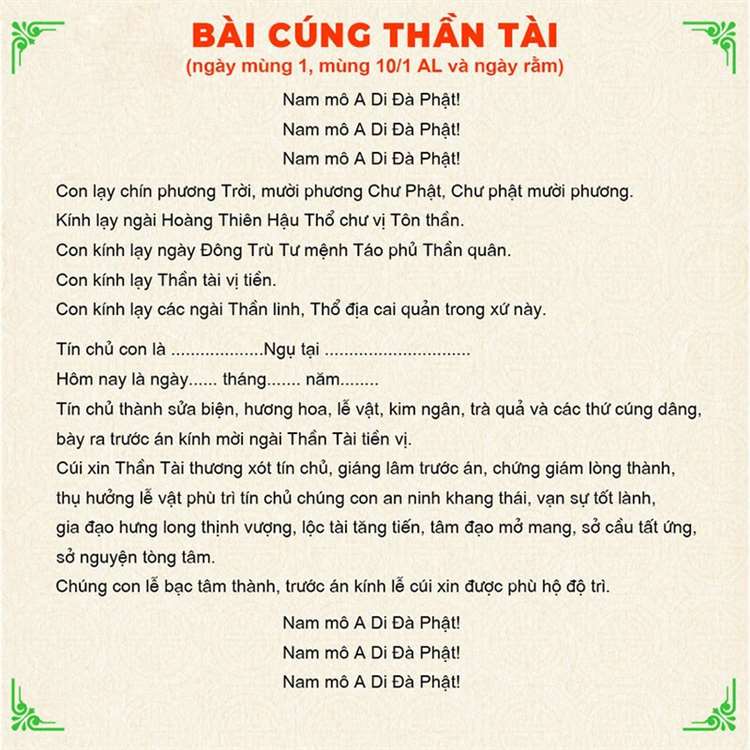 bài cúng thần tài - Hình 2