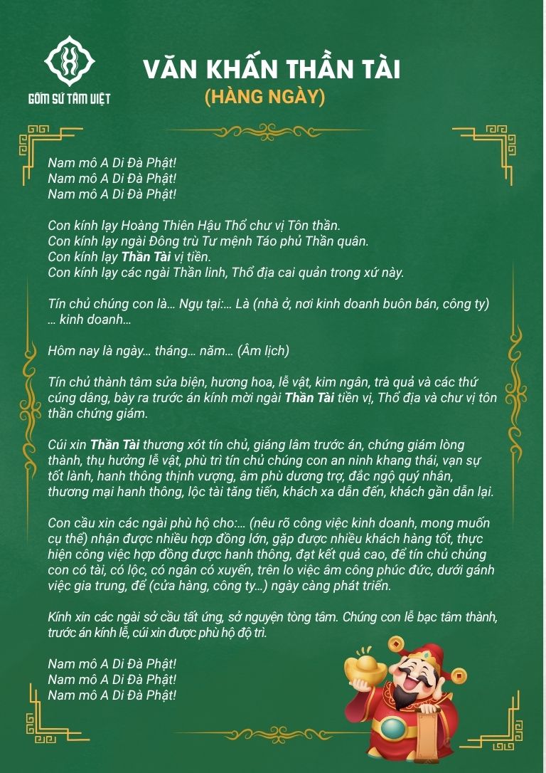 bài cúng thần tài hàng ngày - Hình 5