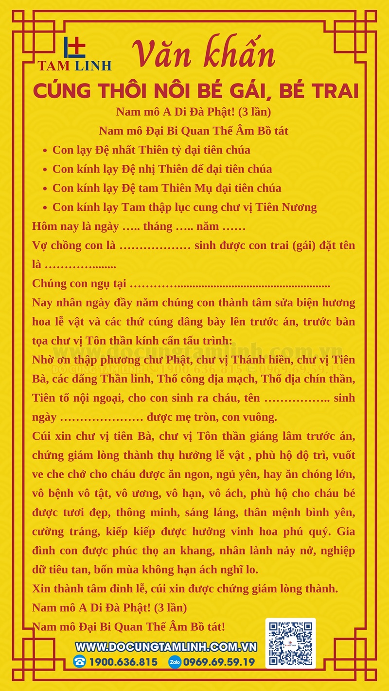 bài cúng thôi nôi - Hình 5