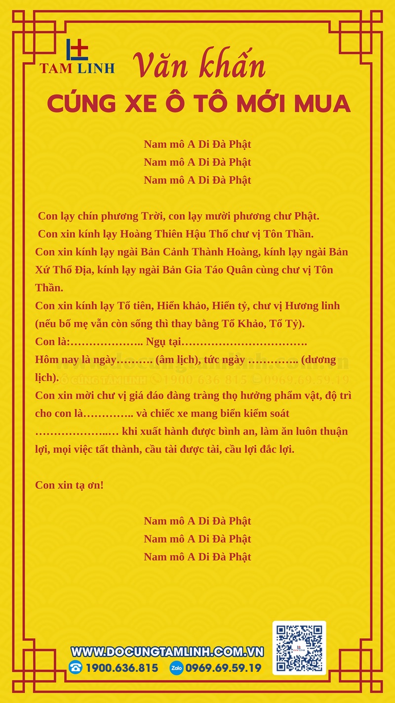 bài cúng xe mới - Hình 3