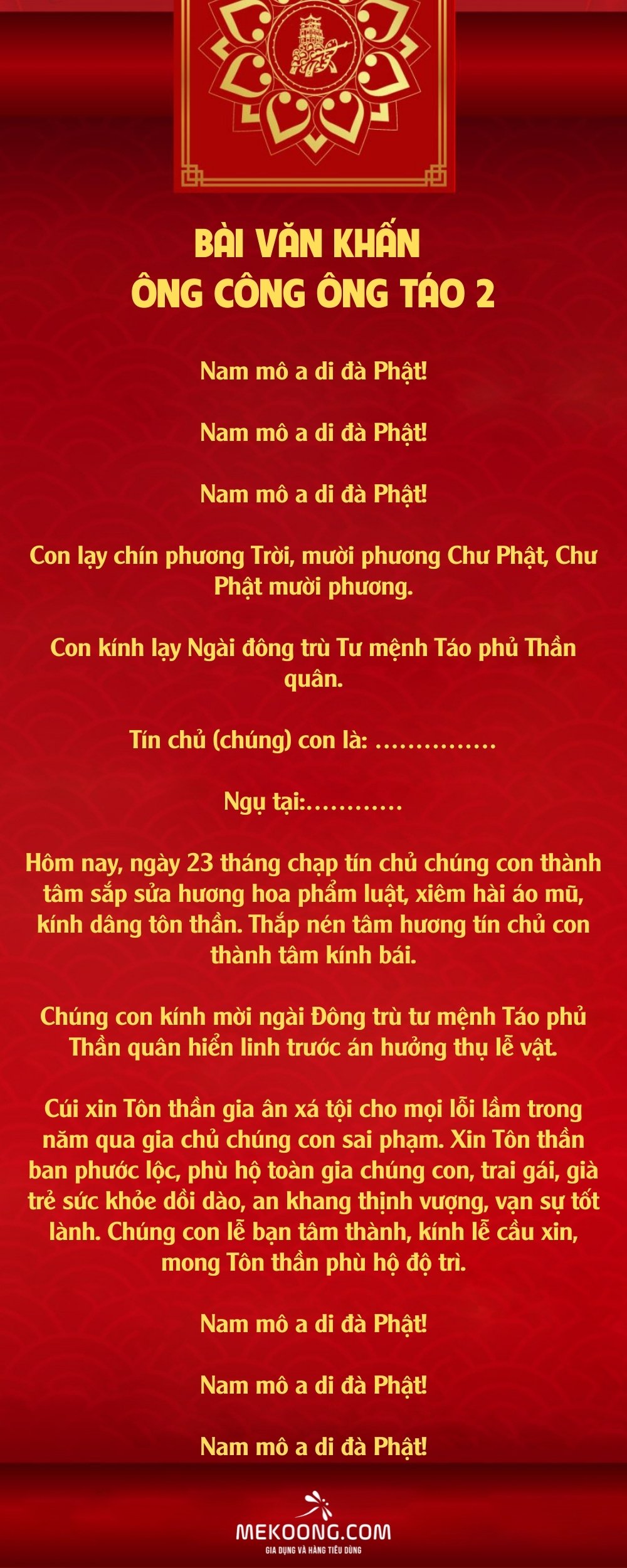bài khấn cúng ông công ông táo - Hình 2