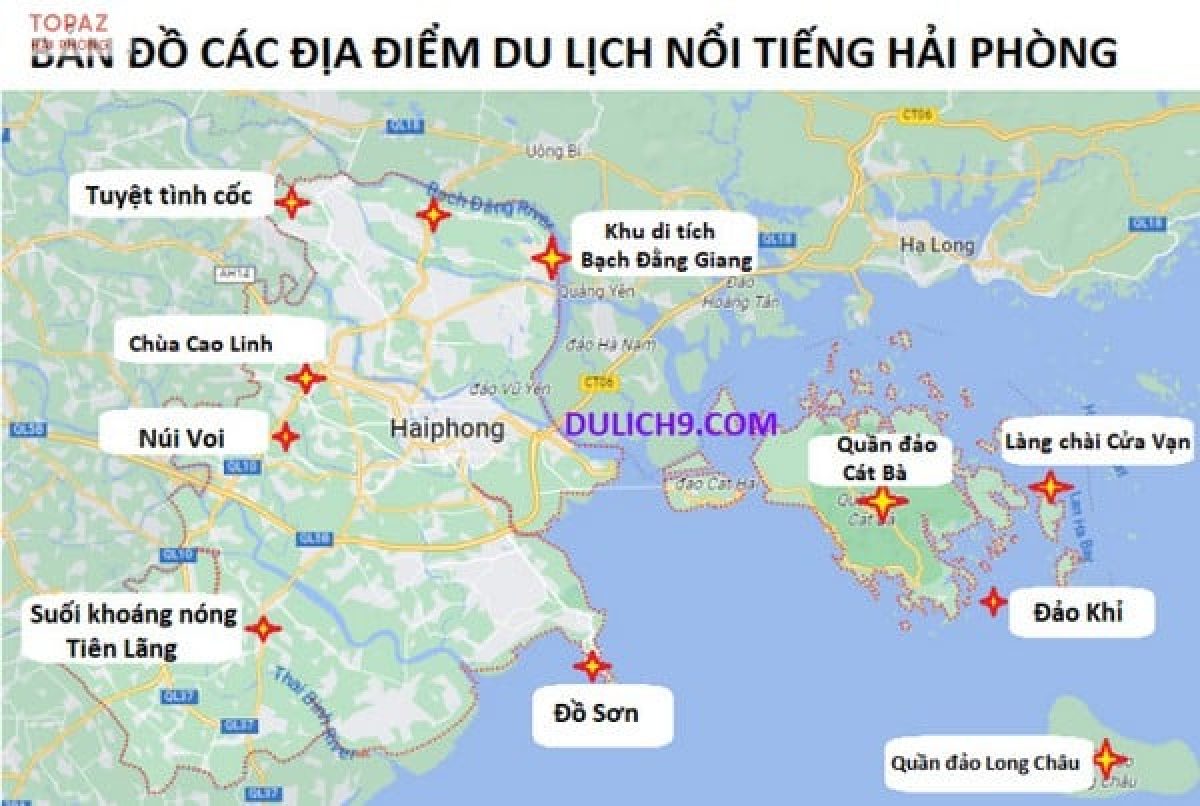 bản đồ du lịch hải phòng - Hình 1