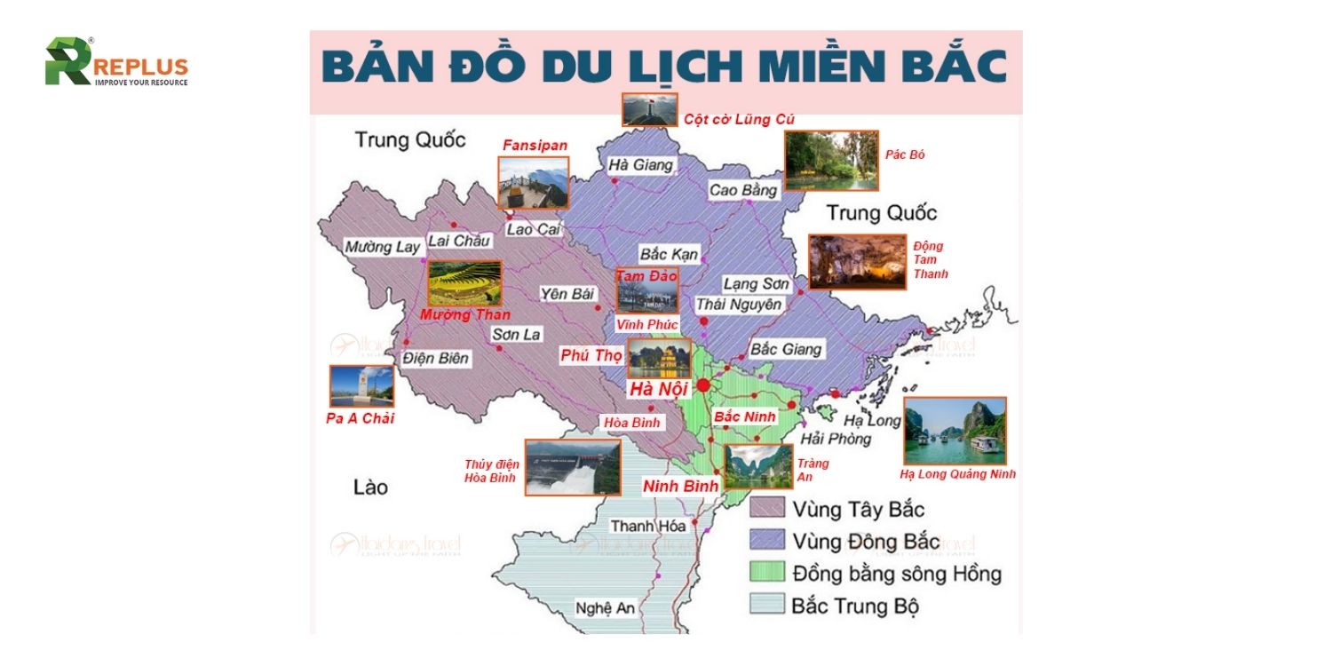 bản đồ du lịch miền bắc - Hình 3