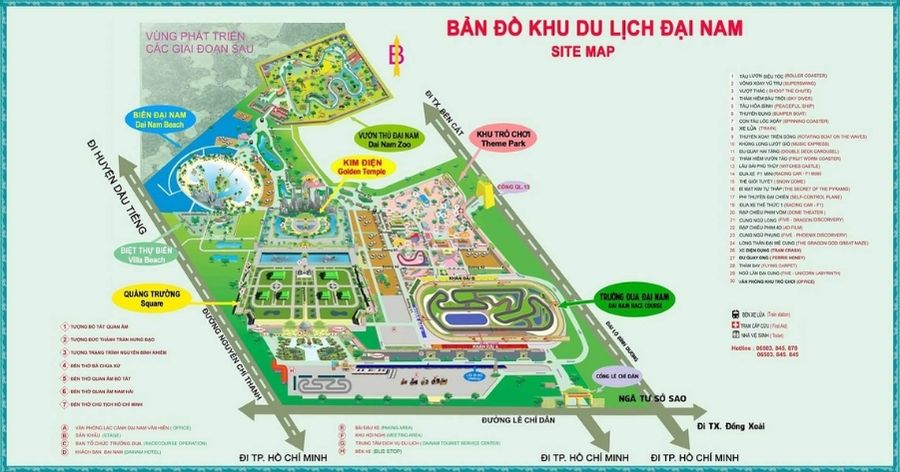 bản đồ khu du lịch đại nam - Hình 2