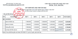 cao đẳng du lịch sài gòn học phí