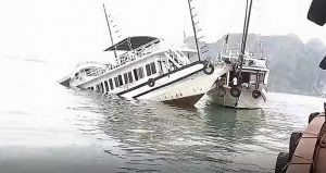 chìm tàu du lịch hạ long
