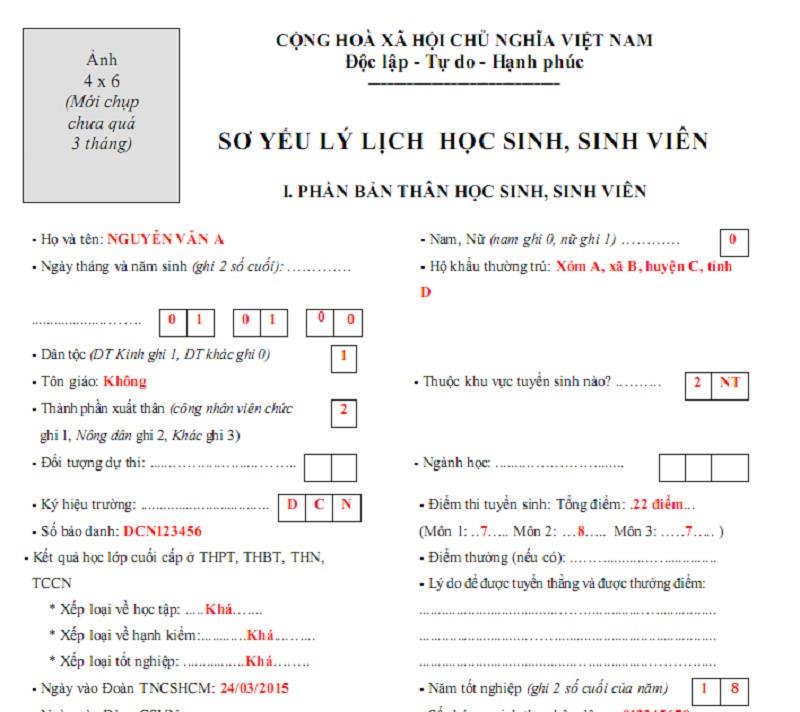 đối tượng dự thi trong sơ yếu lý lịch là gì - Hình 1