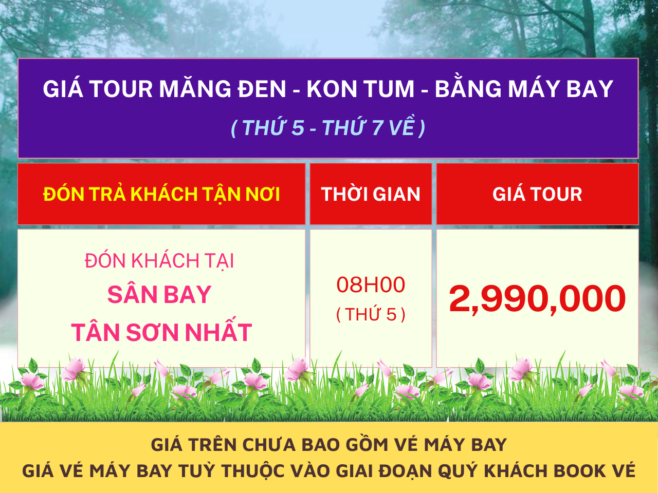 giá vé khu du lịch măng đen - Hình 1