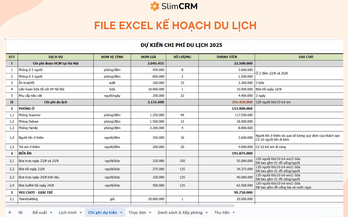 kế hoạch du lịch - Hình 1