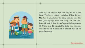 kể lại một chuyến đi du lịch cùng gia đình ngắn
