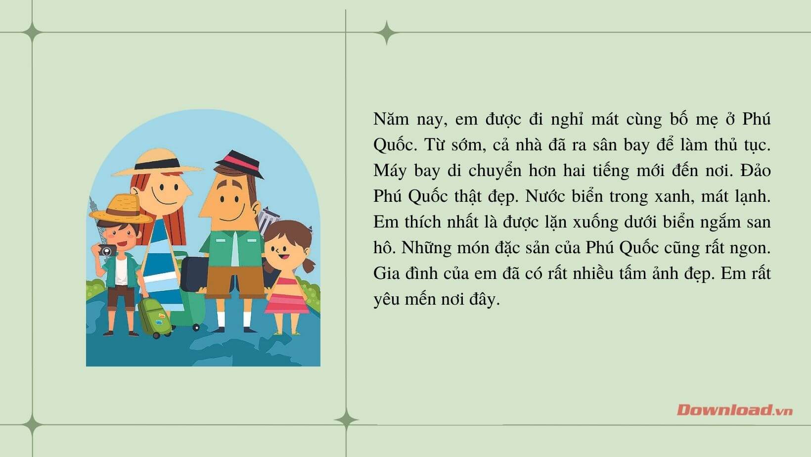 kể lại một chuyến đi du lịch cùng gia đình ngắn - Hình 1