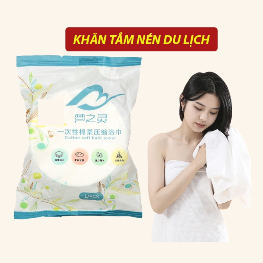 khăn tắm nén du lịch - Hình 1