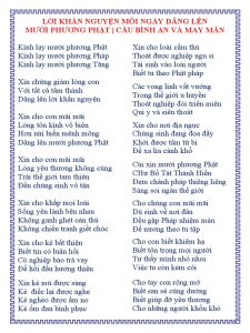 lời khấn nguyện hàng ngày