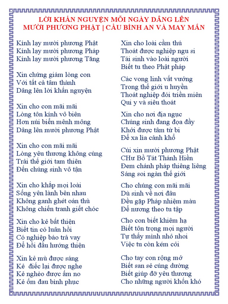 lời khấn nguyện hàng ngày - Hình 1