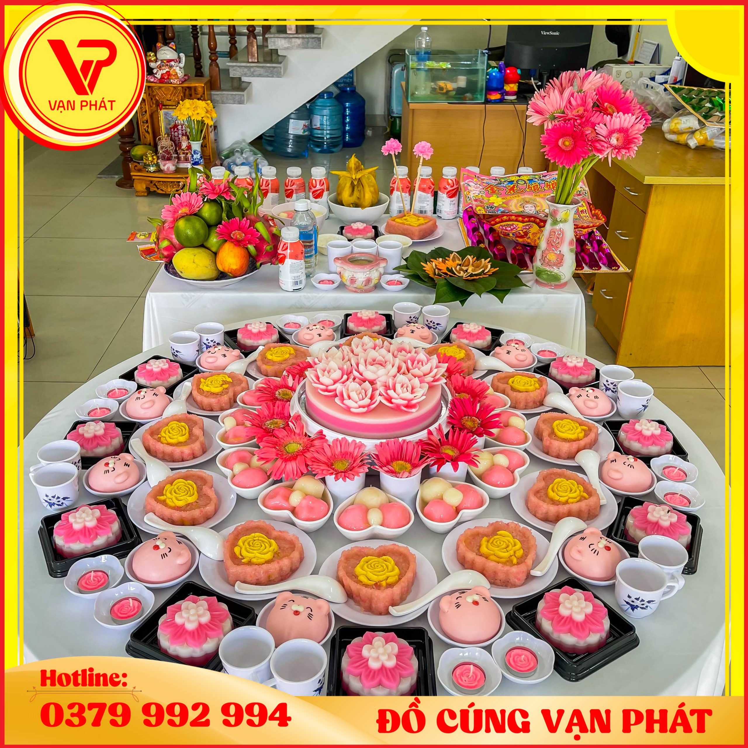 mâm cúng đầy tháng bé gái - Hình 1