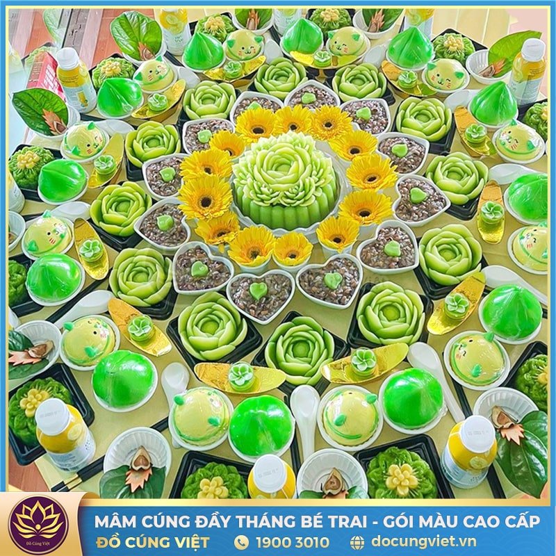 mâm cúng đầy tháng bé trai - Hình 4