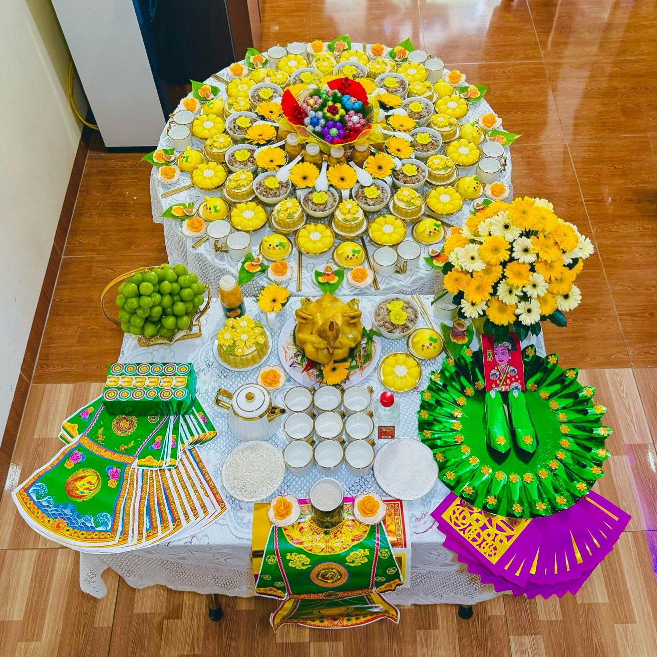 mâm cúng đầy tháng bé trai - Hình 5