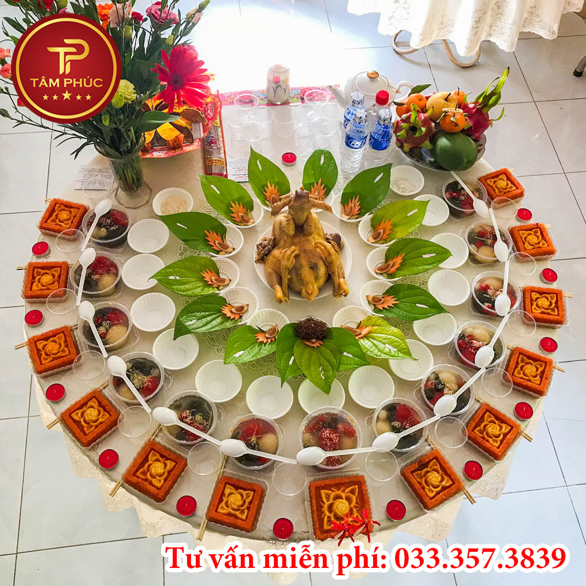mâm cúng đầy tháng cho be gái đơn giản - Hình 3