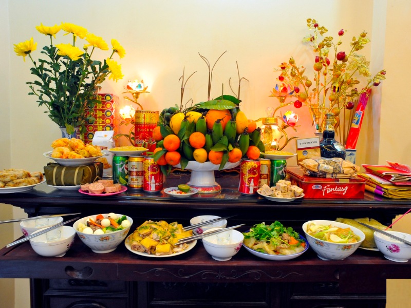 mâm cúng giao thừa trong nhà - Hình 2