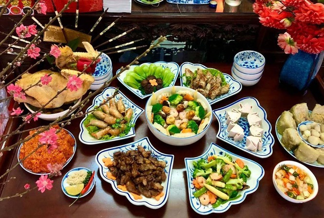 mâm cúng giao thừa - Hình 1