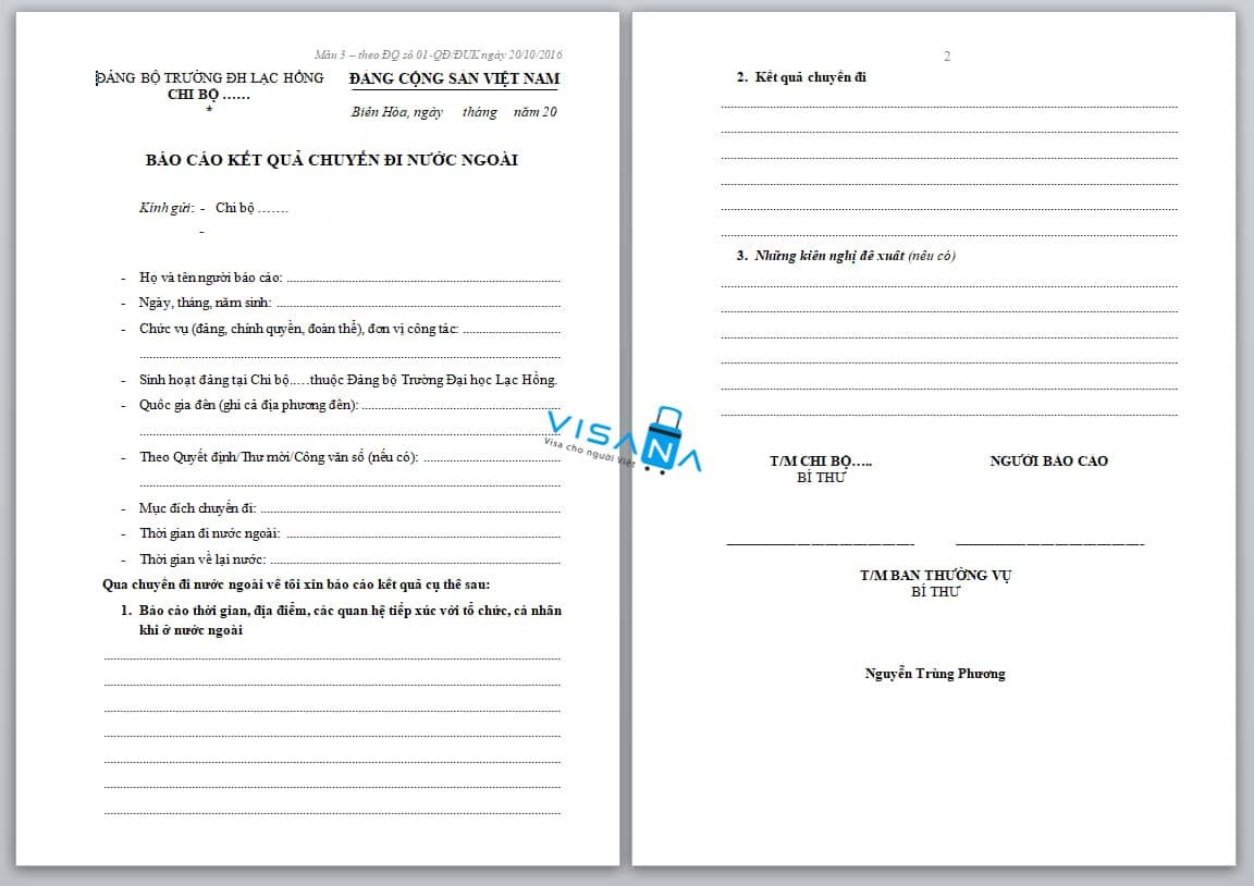 mẫu đơn xin đi du lịch nước ngoài - Hình 4