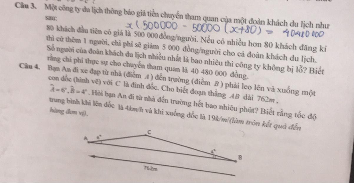 một công ty du lịch thông báo giá tiền - Hình 4