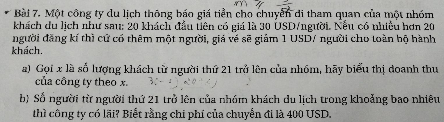 một công ty du lịch thông báo giá tiền - Hình 1