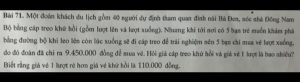một đoàn khách du lịch gồm 40 người