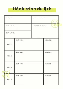 plan đi du lịch