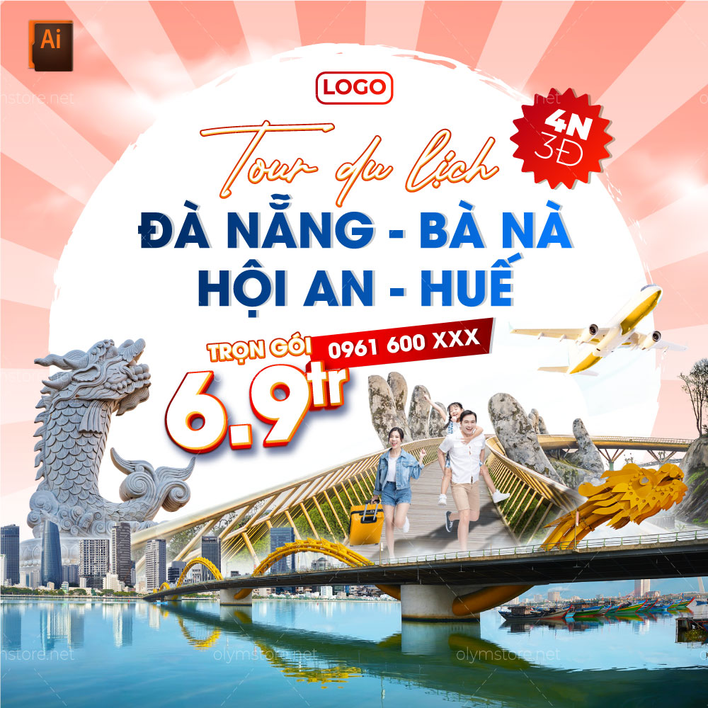 poster du lịch đà nẵng - Hình 5