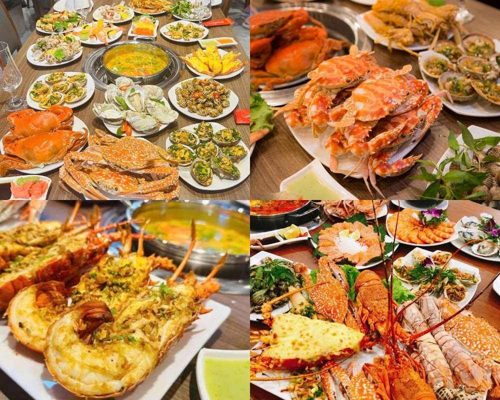 quán buffet hải sản giành đồ ăn - Hình 4