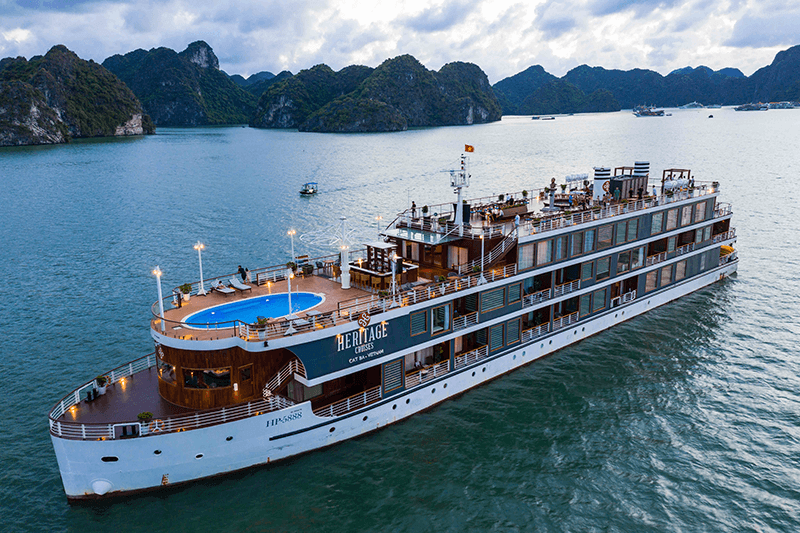 review du lịch vịnh lan hạ heritage cruises - Hình 5