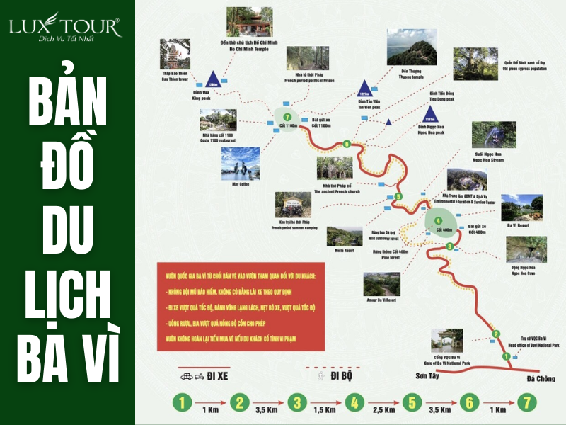sơ đồ du lịch vườn quốc gia ba vì - Hình 3