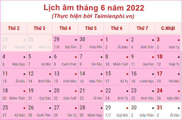 tháng 6 âm lịch đủ hay thiếu - Hình 5