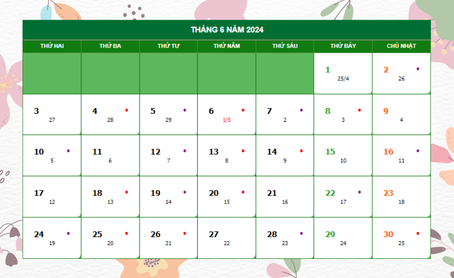 tháng 6 âm lịch đủ hay thiếu - Hình 1