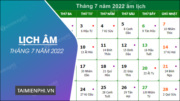 tháng 7 âm lịch đủ hay thiếu - Hình 2