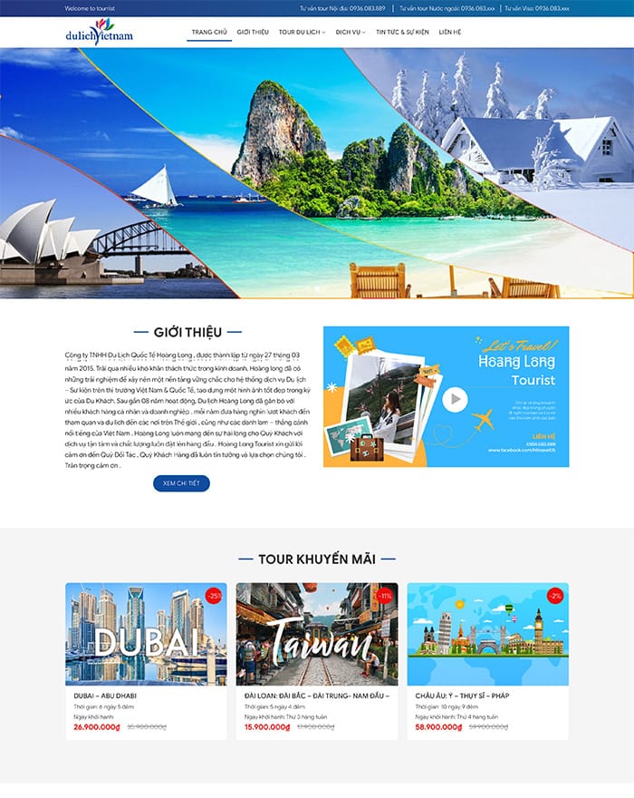 thiết kế web du lịch - Hình 4